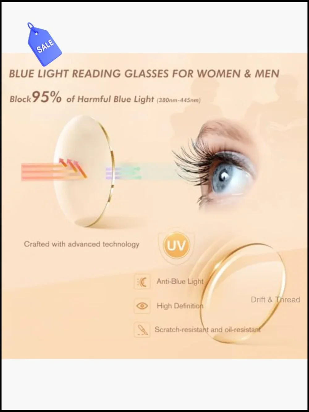 5 Pack Blue Light Reading Glasses 1.5 Power Readers for Men Women